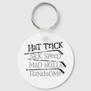 Hockey Hat Trick Keychain