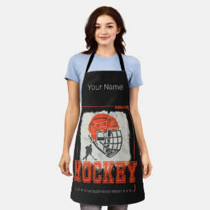Hockey Helmet Vintage Player Game Trainer Or Coach Apron
