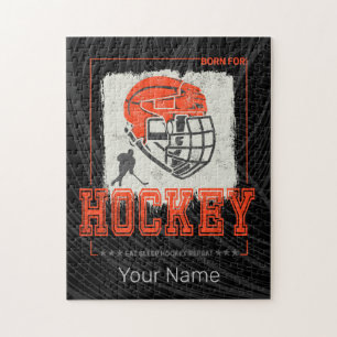 Hockey Helmet Vintage Player Game Trainer Or Coach Jigsaw Puzzle