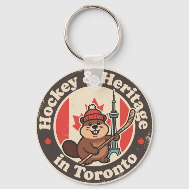 Hockey & Heritage_ Toronto Retro Canadian Keychain (Front)