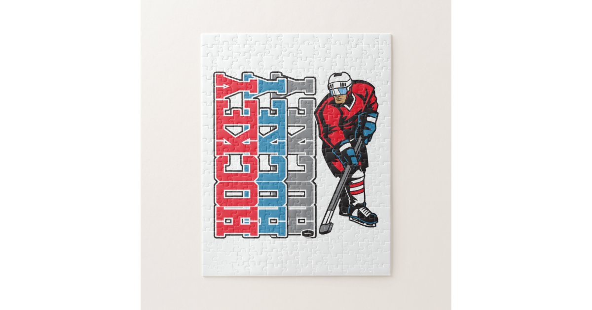 Hockey, Hockey, Hockey Jigsaw Puzzle Zazzle