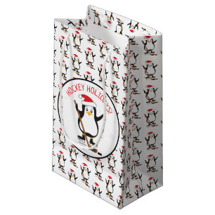 Hockey Holidays Hockey Penguin Small Gift Bag