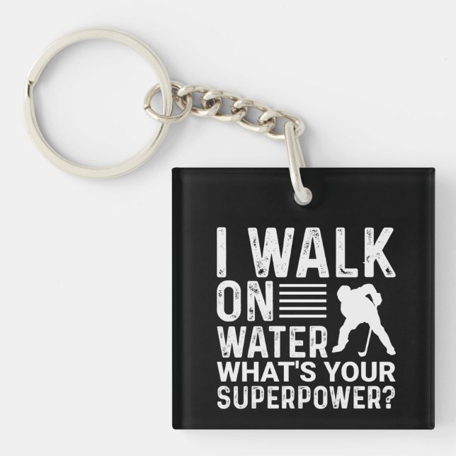 Hockey I W Keychain (Front)