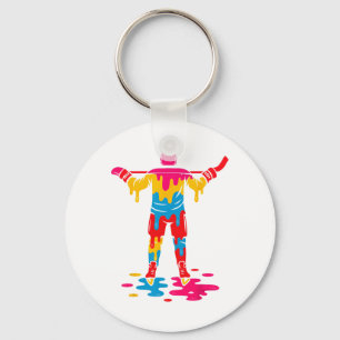 Hockey Ice Cream Drip Boys Girls Ice Hockey Youth Keychain