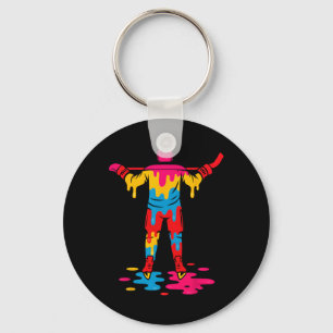 Hockey Ice Cream Drip Boys Girls Ice Hockey Youth  Keychain