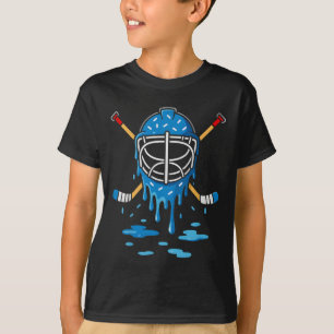 Hockey Ice Cream Drip Boys Girls Ice Hockey Youth T-Shirt