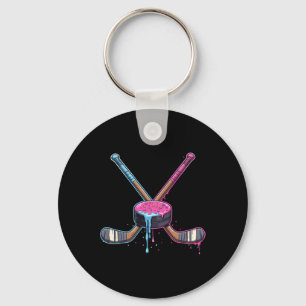 Hockey Ice Cream Drip Boys Youth Kids Men Women Dr Keychain