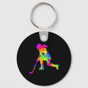 Hockey Ice Hockey Girls Women Youth Kids (1) Keychain