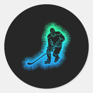 Hockey Ice Hockey Kids Youth Boys  Classic Round Sticker