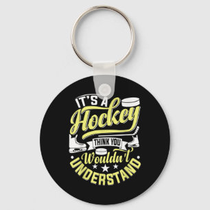 Hockey Ice Hockey Player Fan Field Hockey Goalie T Keychain