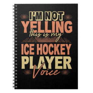 Hockey Ice hockey player saying sport hobby 230 pl Notebook