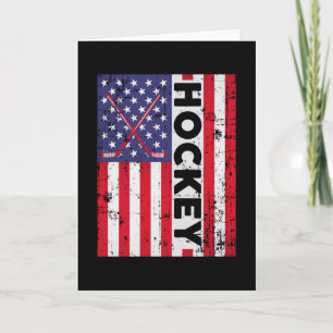 Hockey Ice Hockey Stick Team Sports Puck Gift Idea Card