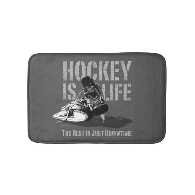 Hockey Is Life Bath Mat (Front)