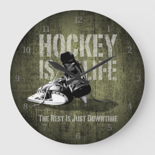 Hockey Is Life Large Clock