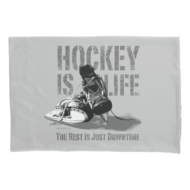 Hockey Is Life Pillow Case (Front)
