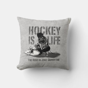 Hockey Is Life Throw Pillow