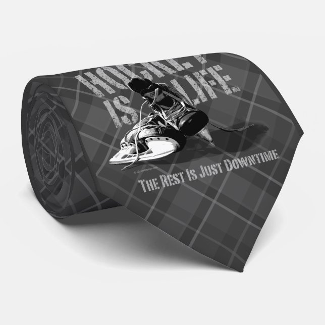 Hockey Is Life Tie (Rolled)