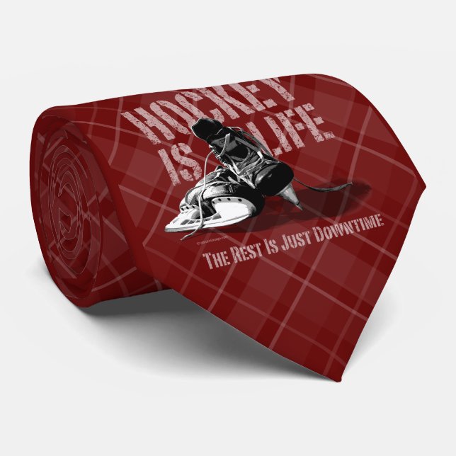 Hockey Is Life Tie (Rolled)