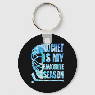Hockey Is My Favorite Season Funny Youth Women Boy Keychain