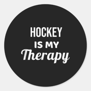 Hockey Is My Therapy Field Hockey Classic Round Sticker