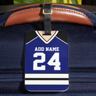 Hockey Jersey Custom Name/Number Bag Tag