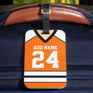 Hockey Jersey Custom Name/Number Bag Tag