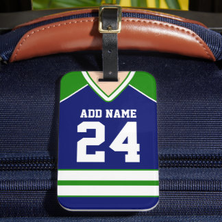 Hockey Jersey Custom Name/Number Bag Tag