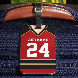 Hockey Jersey Custom Name/Number Bag Tag
