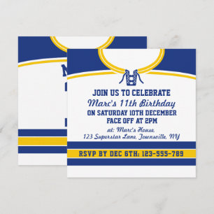 Hockey Jersey Themed Party Invites Template