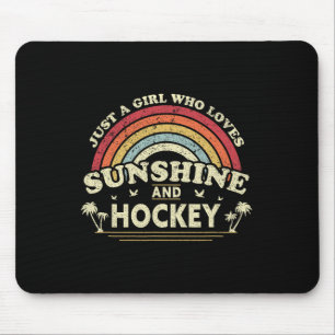 Hockey . Just A Girl Who Loves Sunshine And Hockey Mouse Pad