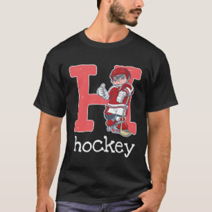 Hockey Kids Alphabet Letter Field Game Sport Lover T-Shirt