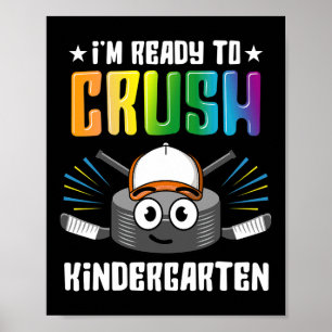 Hockey Kindergarten Ck To School Boys Kids Girls T Poster