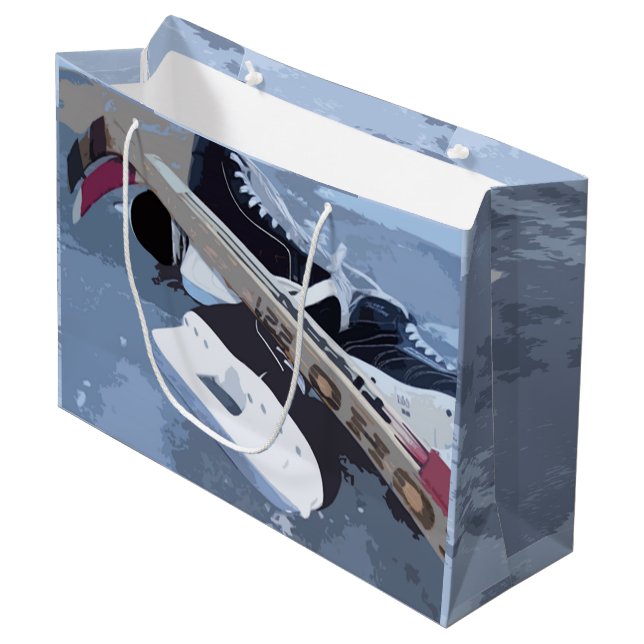 Hockey Large Gift Bag (Front Angled)