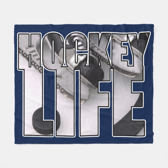 Hockey Life Hockey Gear On Ice Fleece Blanket | Zazzle.ca