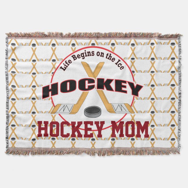 Hockey Life Hockey Mom Throw Blanket (Front)