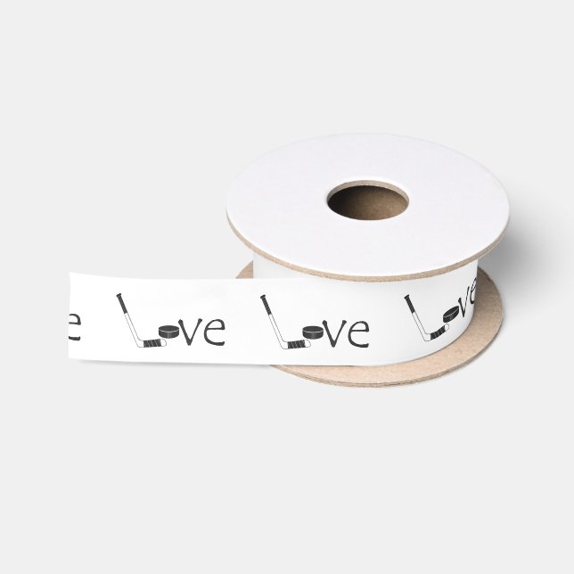 Hockey Love Satin Ribbon (Spool)