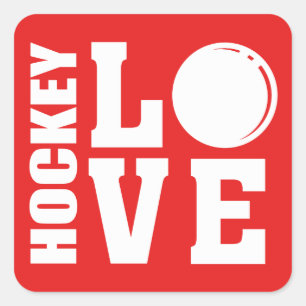Hockey Love Square Sticker