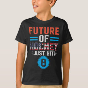 Hockey Lover Birthday 8 Years Old Kid 8th B-day Fu T-Shirt