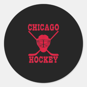 Hockey Lover Chicago Hockey Classic Round Sticker