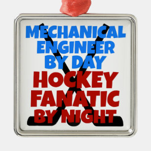 Hockey Lover Mechanical Engineer Metal Ornament