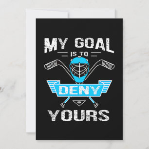 Hockey Lover   My Goal Is To Deny Yours Holiday Card