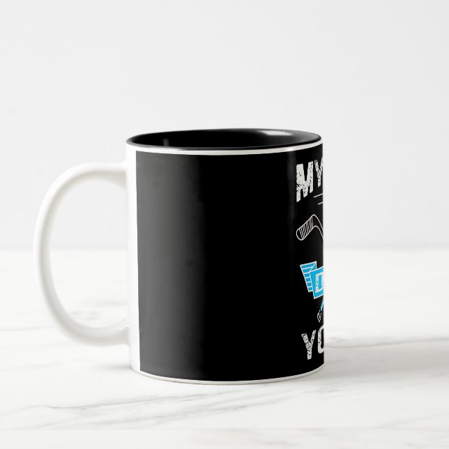Hockey Lover | My Goal Is To Deny Yours Two-Tone Coffee Mug (Left)