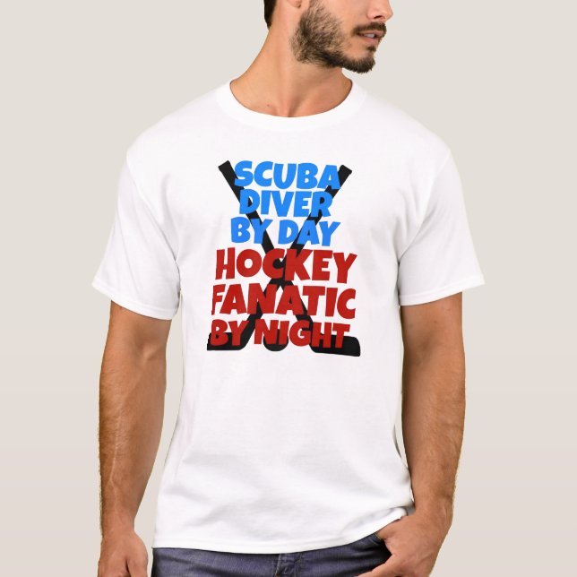 Hockey Lover Scuba Diver T-Shirt (Front)