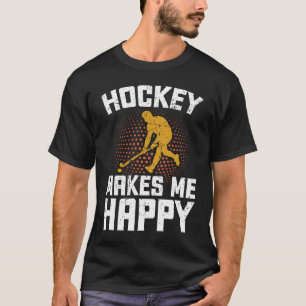 Hockey Makes Me Happy Ice Hockey Frisbee 1 T-Shirt