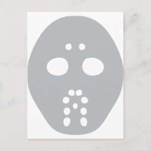 hockey mask postcard