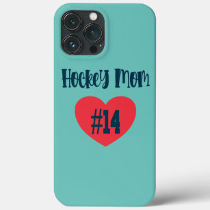 Hockey Mom 14 Heart  iPhone 13 Pro Max Case