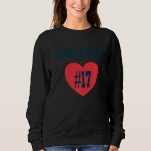 Hockey Mom 17 Heart Sweatshirt