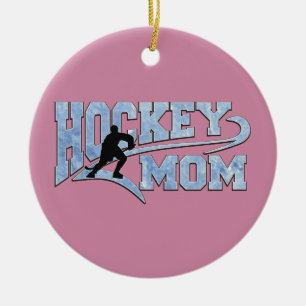 Hockey Mom Athletic Tail Ceramic Ornament