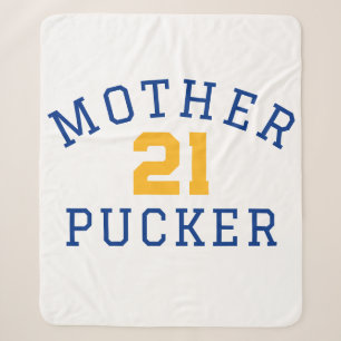 Hockey Mom Blanket Mother Pucker Custom Number 