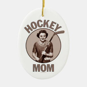 Hockey Mom Ceramic Ornament